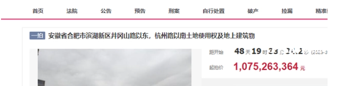 合肥最大烂尾商业综合体宝能T7mall将被拍卖