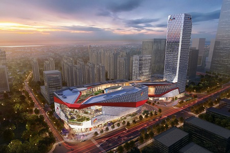 成都天府大悦城购物中心喜封金顶，预计2023年底开业