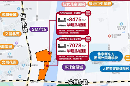 扬州10宗地块成功出让 6宗涉宅地收金32.8亿元