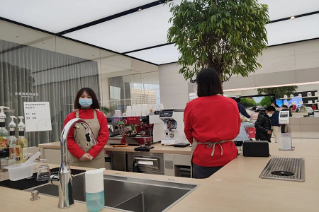 华为的咖啡店 想喝上不容易 有点“小门槛”